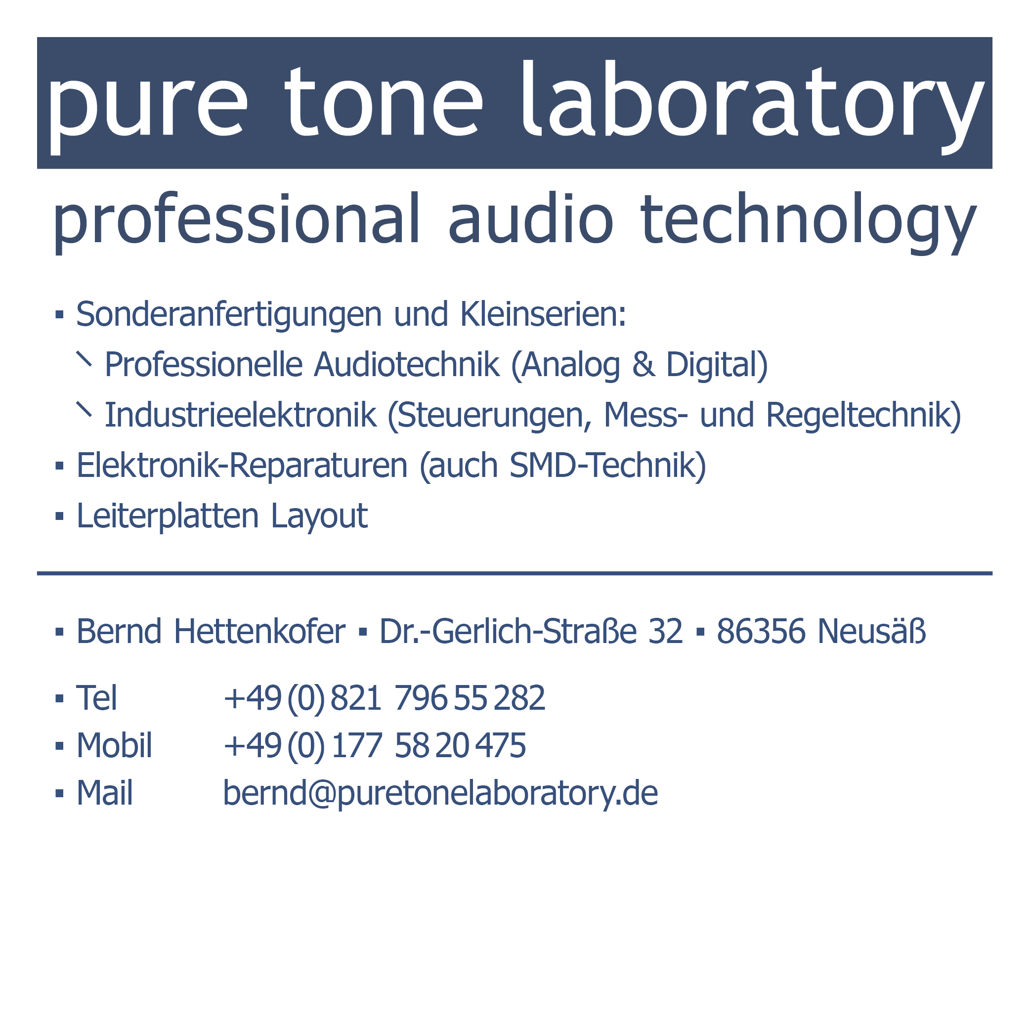pure tone laboratory splashscreen